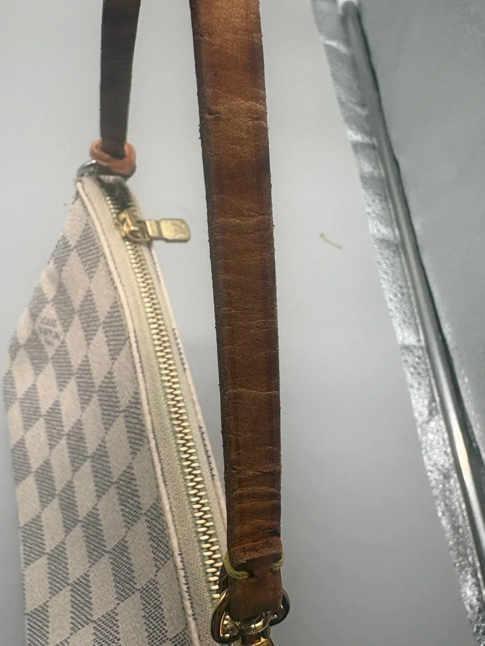 Louis Vuitton Pochette Accessoires Damier Azur Shoulder Bag